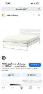 Ikea trysil bed 160cm + lattenbodems, Huis en Inrichting, Ophalen, Gebruikt