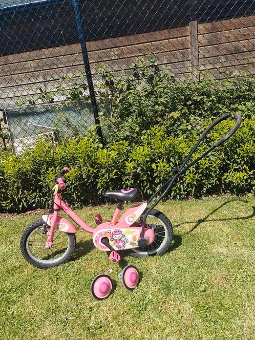 Roze b'Twin kinderfiets, Fietsen en Brommers, Fietsen | Driewielers, Gebruikt, Duwstang, Ophalen
