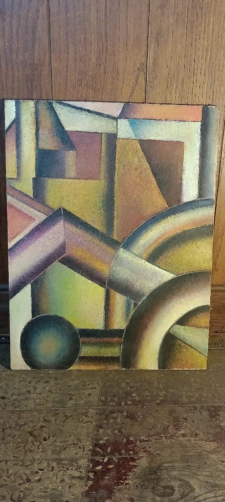 Schilderij gesigneerd Serge Montegnies, 35x45, n550, Antiek en Kunst, Kunst | Schilderijen | Modern, Ophalen