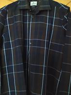 Mooi bruin/ blauw heren hemd, Ophalen, Zo goed als nieuw, Blauw