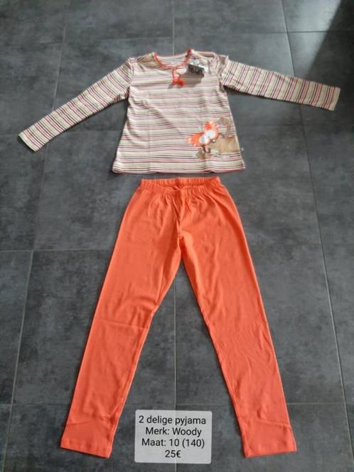 2 delige pyjama meisje: Woody maat 10 = 140 (NIEUW + LABEL), Kinderen en Baby's, Kinderkleding | Maat 140, Nieuw, Meisje, Nacht- of Onderkleding