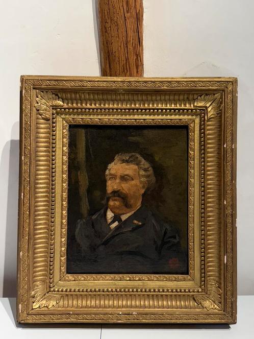 Portret Jean-Baptiste Degreef (1852-1894), Antiek en Kunst, Kunst | Schilderijen | Klassiek, Ophalen of Verzenden