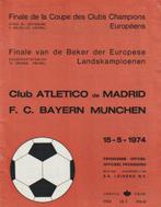 Football Programme Atlético Madrid-Bayern Munchen année 1974, Verzenden