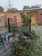 hekwerk en poortje, Jardin & Terrasse, Clôtures de jardin, Enlèvement, Comme neuf, Fer, Clôture en treillis métallique double