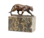 Bronzen Beeld van een Wandelende Panther GRATIS LEVERING