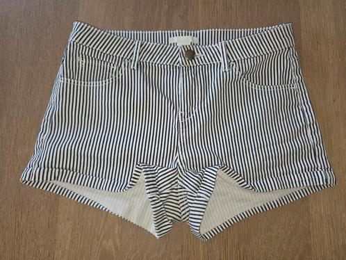 Zwart wit gestreepte katoenen short maat 34 NIEUW, Kleding | Dames, Broeken en Pantalons, Nieuw, Maat 34 (XS) of kleiner, Wit