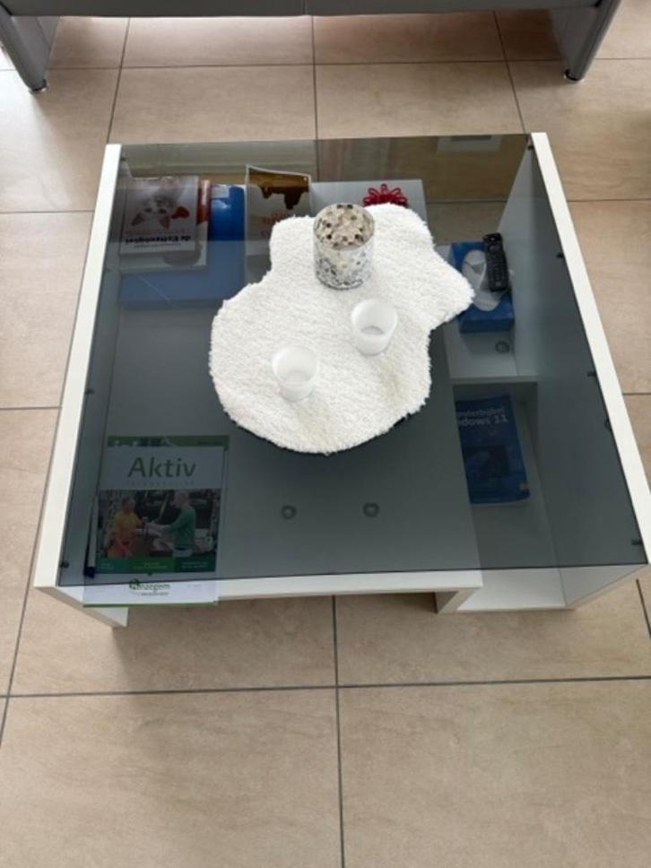 Salon + salontafeltje, Huis en Inrichting, Tafels | Salontafels, Gebruikt, 75 cm of meer, 50 tot 100 cm, 200 cm of meer, Rechthoekig
