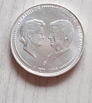 België 250 frank 1999 Zilver0.925 Huwelijk Philip & Mathilde beschikbaar voor biedingen