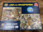 2 puzzels in 1 doos Jan Van Haasteren, Hobby en Vrije tijd, Ophalen of Verzenden, 500 t/m 1500 stukjes, Legpuzzel, Zo goed als nieuw