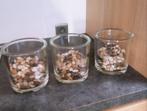 3 glazen decoratieve potten, Huis en Inrichting, Ophalen, Gebruikt