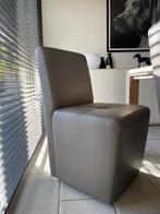 Lederen stoelen op wieltjes (4st), Huis en Inrichting, Ophalen, Gebruikt, Overige kleuren, Leer