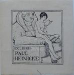 Armand Rassenfosse ex-libris ontwerp "Paul Heinicke" 2 stuks, Antiek en Kunst, Ophalen
