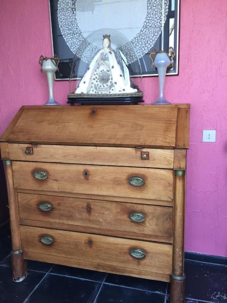 Antieke Engelse Secretaire eik., Antiek en Kunst, Antiek | Meubels | Kasten, Ophalen