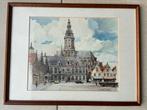 Schilderijtje Veurne, Antiek en Kunst, Kunst | Etsen en Gravures, Ophalen