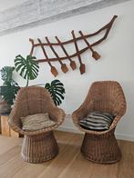 Rotan kuipzeteltjes, Ophalen, Gebruikt, Twee, Bruin