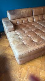 Groot Lederen salon te koop, Ophalen, Gebruikt, 125 tot 150 cm, 300 cm of meer