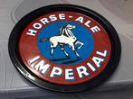 Horse-Ale imperial emaille plateau 1947, Verzamelen, Biermerken, Ophalen of Verzenden, Zo goed als nieuw, Reclamebord, Plaat of Schild