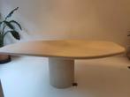 mortex zandkleurige living tafel. 1 jaar oud., Ophalen, Overige materialen, 100 tot 150 cm, 200 cm of meer