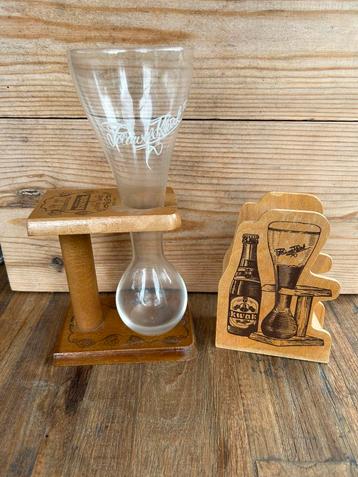 Kwak koetsiersglas en biervilthouder beschikbaar voor biedingen