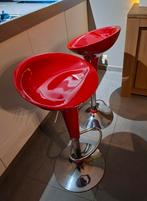 Set cupbarkrukken rood, 2 krukken, Verzenden, Kunststof, In hoogte verstelbaar