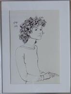 SERGE CREUZ / JEUGDIG PERSOON / ORIGINEEL WERK / 74x57cm KAD, Antiek en Kunst, Ophalen