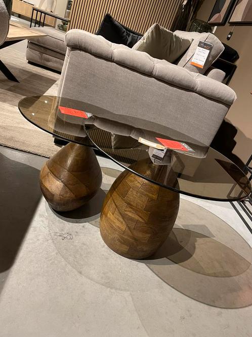 Bijzettafel glas (NIEUW!!!), Huis en Inrichting, Tafels | Bijzettafels, Nieuw, Glas, Ophalen