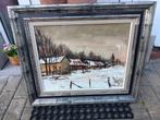 Schilderij winterlandschap, Ophalen