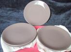 6 beige (taupe) dessert bordjes , nieuwe staat, Nieuw, Ophalen of Verzenden, Bord(en), Effen