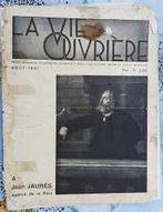 Revue "La Vie ouvrière" d'août 1931 consacrée à Jean Jaurès., Verzenden, 20e eeuw of later, Gelezen