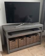 Houten TV-meubel met rieten manden – landelijke stijl, Enlèvement, Comme neuf