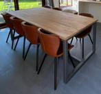 Eettafel met 8 stoelen, Ophalen, 100 tot 150 cm, 200 cm of meer, Zo goed als nieuw