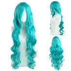 Luxe carnaval pruik superlang haar 100 cm turquoise, Envoi, Neuf