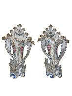 Paire de cornets de mariage en porcelaine de Paris – XIXᵉ, Enlèvement ou Envoi