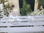 Set van 2 dikke glazen terrariums of aquaria, Tuin en Terras, Ophalen of Verzenden, Zo goed als nieuw, Rond, Tuin
