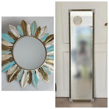 Miroir de style avec cadre OU miroir solaire, Enlèvement, Neuf