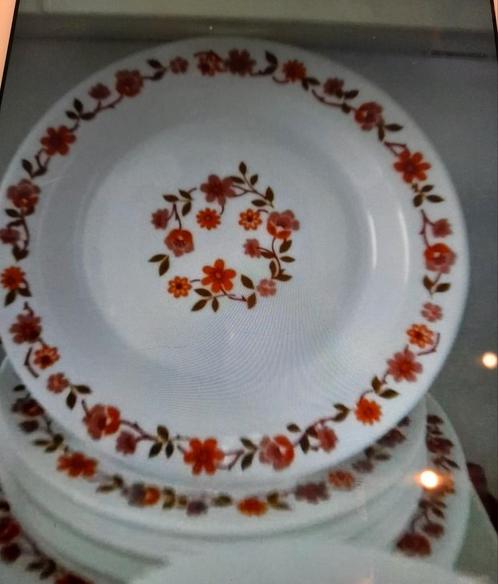 Vaisselle Arcopal fleurs oranges décor Scania, Antiek en Kunst, Antiek | Servies los, Ophalen of Verzenden