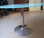 TULIP TAFEL MET GLAZEN BLAD, Huis en Inrichting, Ophalen, Zo goed als nieuw