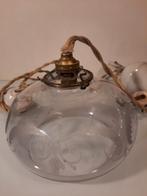 Lampe art déco en verre sablé à système de poulie, Antiquités & Art, Enlèvement ou Envoi