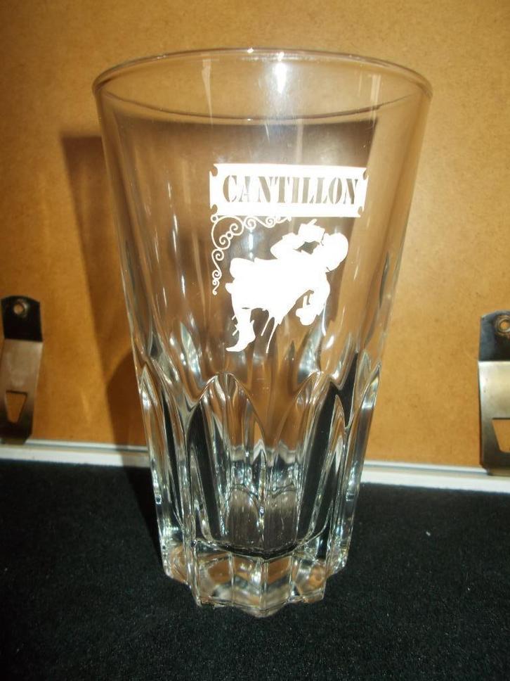 CANTILLON-zwaar Gueuze glas- brede ribben - hoog 13,7cm, Verzamelen, Biermerken, Zo goed als nieuw, Glas of Glazen, Overige merken