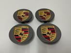 Porsche Grijs/Goud Naafdoppen/Naafkappen 65mm set van 4stuks, Verzenden, Nieuw