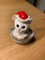 Decoratieve poes in mand. Kerstsfeer., Enlèvement, Comme neuf, Animal