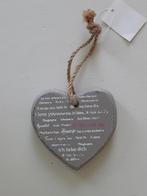 decoratiehartje / hout / tekst, Huis en Inrichting, Woonaccessoires | Tekstborden en Spreuken, Ophalen, Nieuw