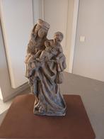 Beeld Maria en kind in steen., Ophalen