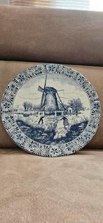 Antiek Delfts blauw sierbord wandbord, Antiquités & Art, Antiquités | Assiettes décoratives & Carrelages, Enlèvement ou Envoi