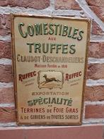 Enseigne publicitaire ancien tole Comestibles aux Truffes, Enlèvement ou Envoi, Utilisé, Panneau publicitaire