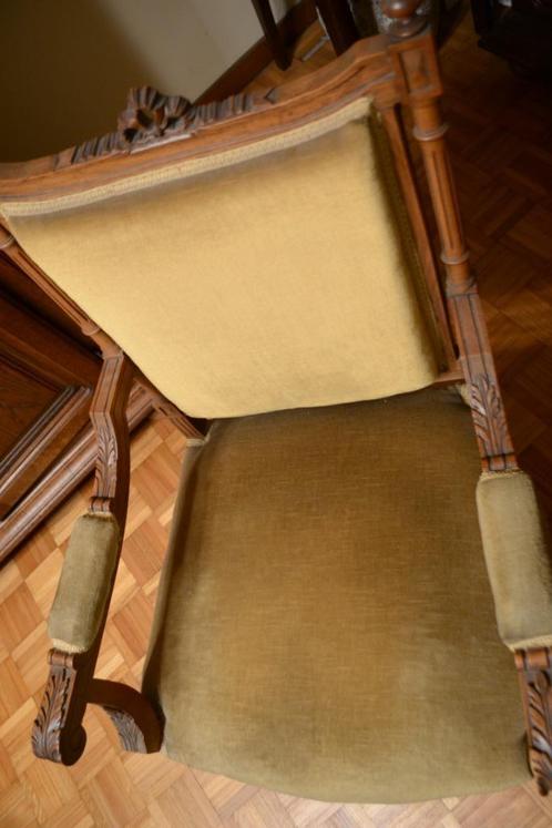 Antieke zetel, armstoel, 1 persoons, Antiek en Kunst, Antiek | Meubels | Stoelen en Sofa's, Ophalen