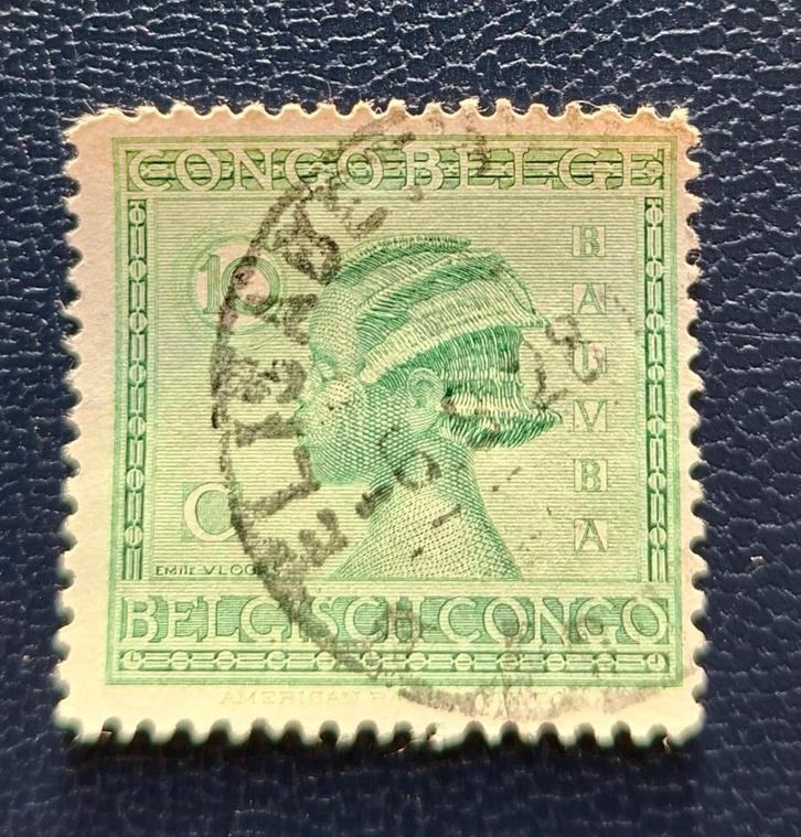 Postzegel Belgisch Congo OBP 107, Postzegels en Munten, Postzegels | Europa | België, Gestempeld, Gestempeld, Ophalen of Verzenden