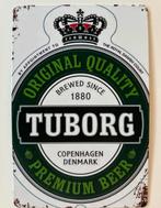 Metalen reclamebord Tuborg, Verzamelen, Biermerken, Ophalen of Verzenden, Nieuw, Reclamebord, Plaat of Schild