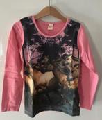 WILD roze longsleeve met paarden (maat 116), Kinderen en Baby's, Kinderkleding | Maat 116, Wild, Meisje, Ophalen of Verzenden