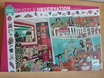 NOUVEAU Puzzle + Poster Djeco Observation Danse 100 pièces beschikbaar voor biedingen